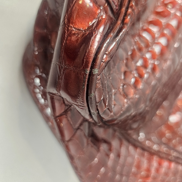 Michael Kors burgundy embossed patent leather shoulder bag - Picture 9 of 13